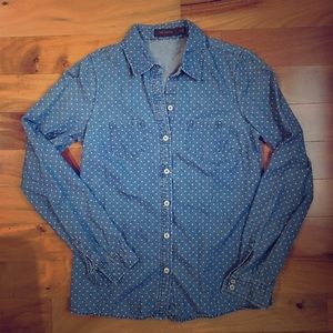 Polka Dot Chambray Shirt